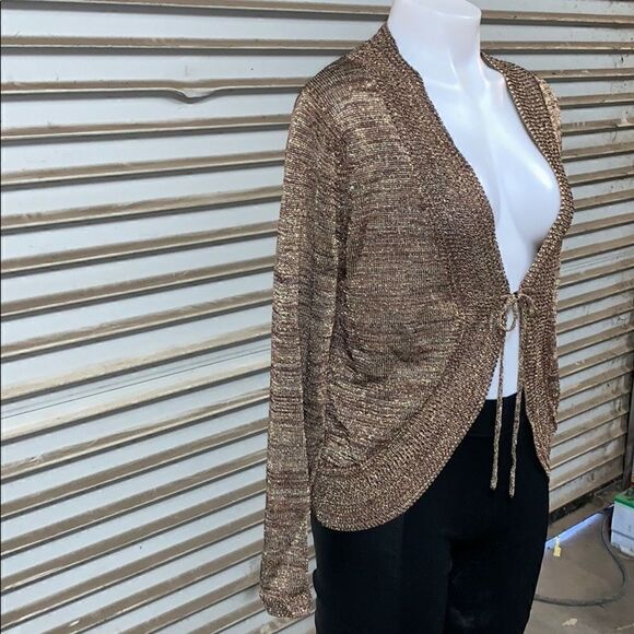 Chico’s size 2 medium cold shimmery shrug - Picture 5 of 6